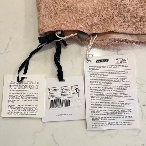 RED VALENTINO Cropped One Sleeve Tulle Swiss Dot Top. EU 44 or U.S. 8 NWT. $657! - Picture 6 of 10